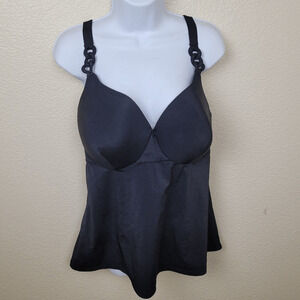 Spanx Black Full Coverage Shape Wear Top 18D/DD (2781)